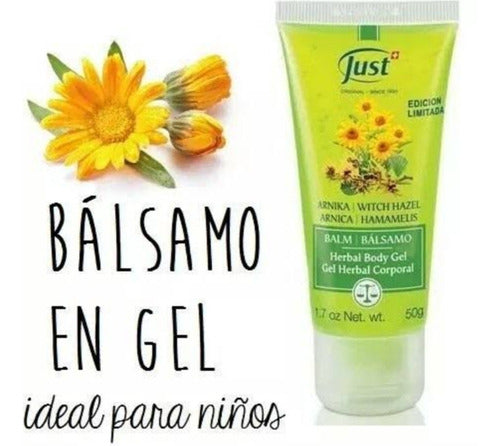 BALSAMO GEL CORPORAL CON ARNICA Y HAMAMELIS JUST - 50G