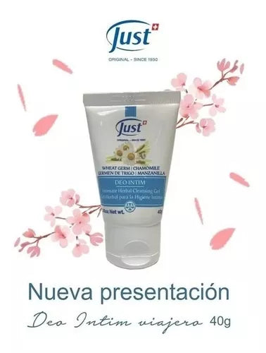 DEO INTIM JUST · GEL PARA LA HIGIENE ÍNTIMA VIAJERO 40G