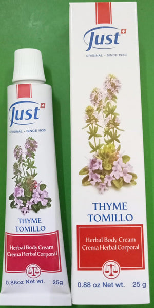 Crema de Tomillo Just x 25 g Tamaño viajero